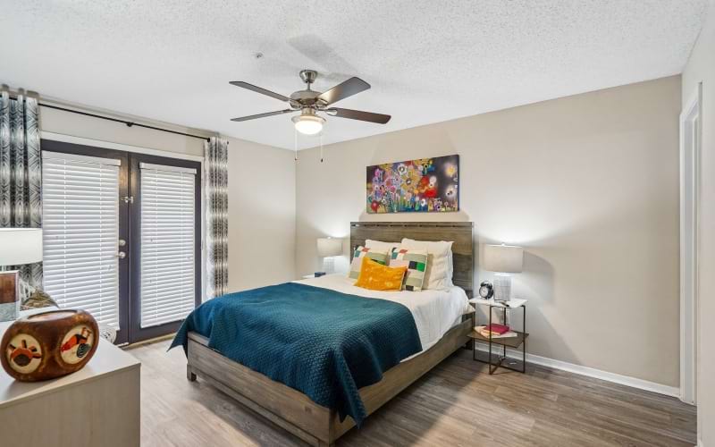 Styled apartment bedroom