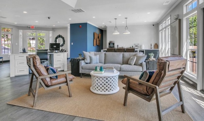 leasing office with seating area